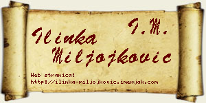 Ilinka Miljojković vizit kartica